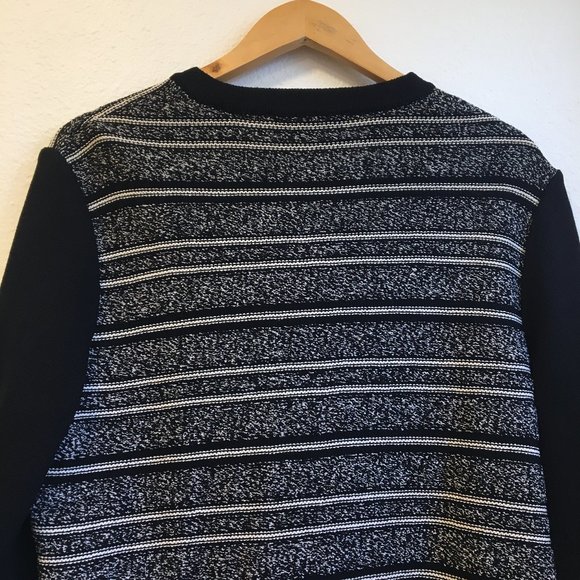 Vintage St. John Black/White Striped Knit Cardigan - Picture 3 of 7